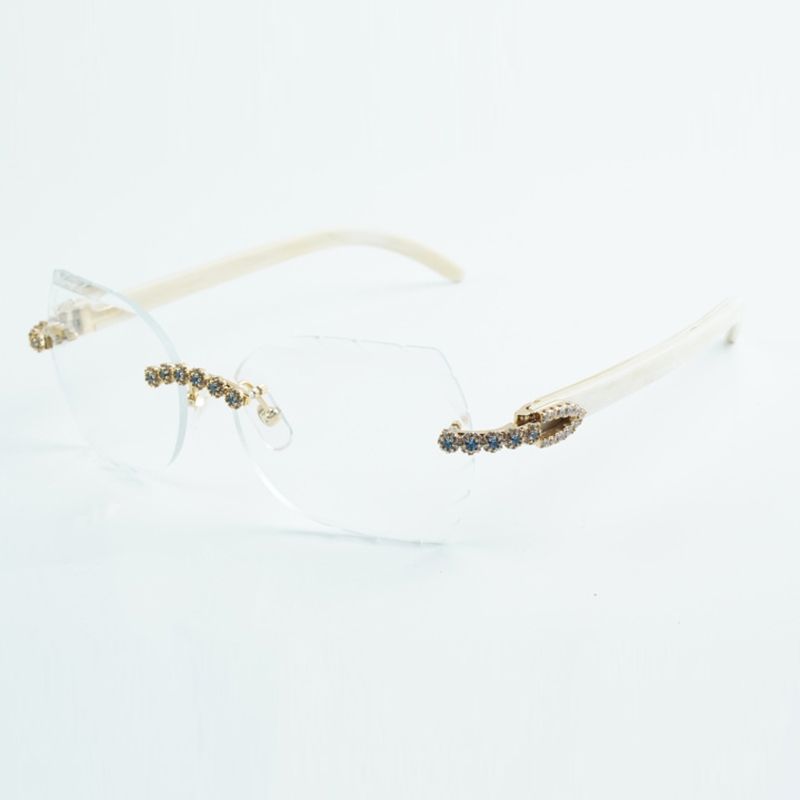 Fashionable new product blue bouquet diamond and cut clear lens 8300817 with