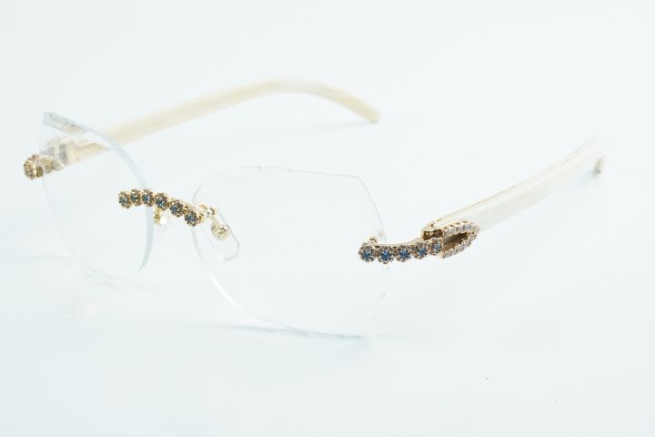 Fashionable new product blue bouquet diamond and cut clear lens 8300817 with