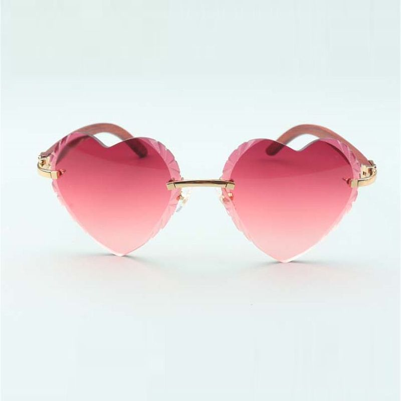 Direct sales heart shaped cutting lens sunglasses 8300687 natural original