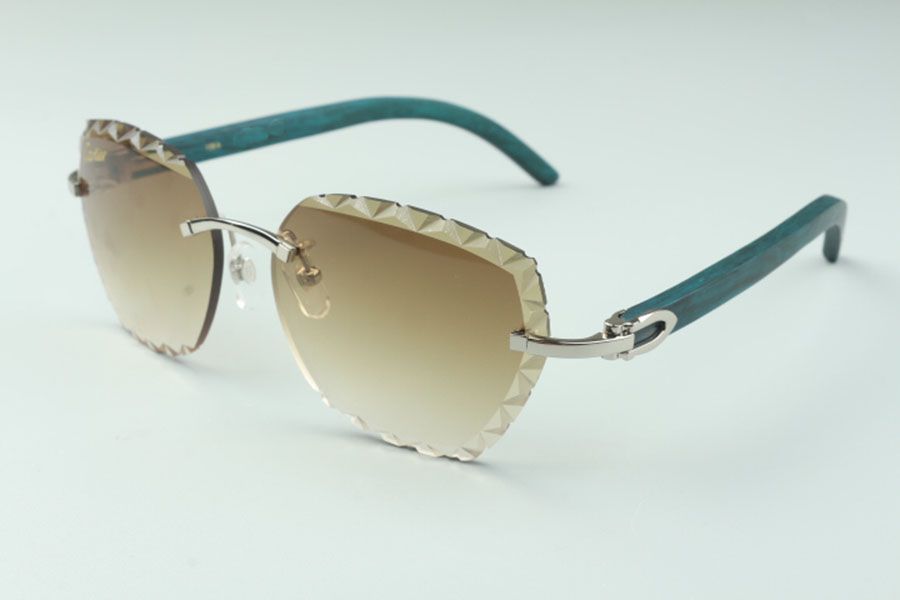 direct sales designers engraving lens sunglasses 3524019 blue natural wooden