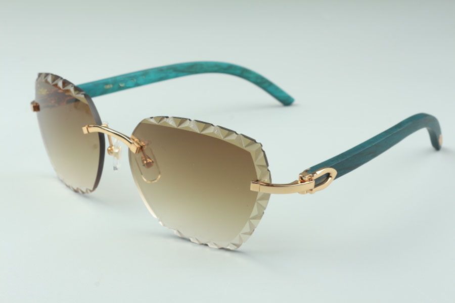 direct sales designers engraving lens sunglasses 3524019 blue natural wooden