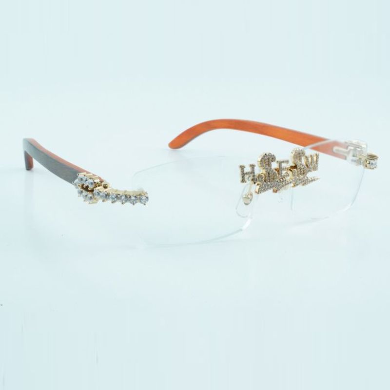 designer Customized diamond nose bridge optical glasses 3524012 with natural