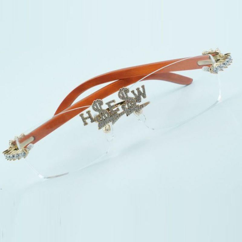 designer Customized diamond nose bridge optical glasses 3524012 with natural