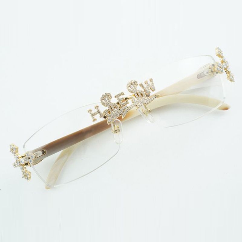 designer Customized cross diamond nose bridge optical glasses 3524012 with