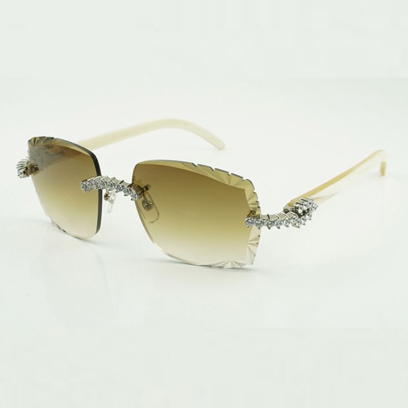 Factory direct sales fashion luxury fashion new 5.0 mm diamond horn sunglasses