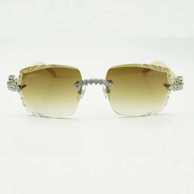 Factory direct sales fashion luxury fashion new 5.0 mm diamond horn sunglasses
