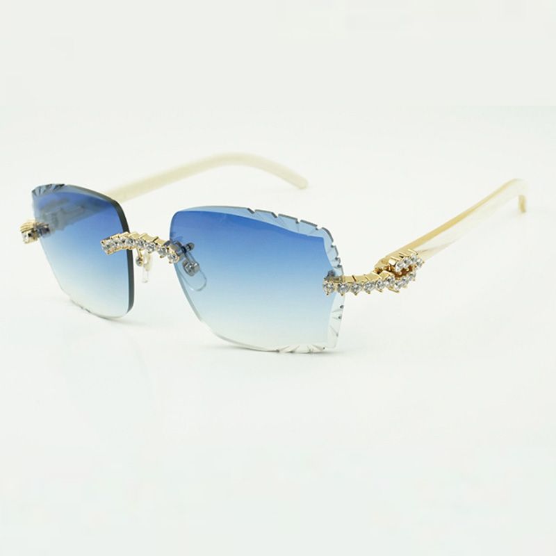 Factory direct sales fashion luxury fashion new 5.0 mm diamond horn sunglasses