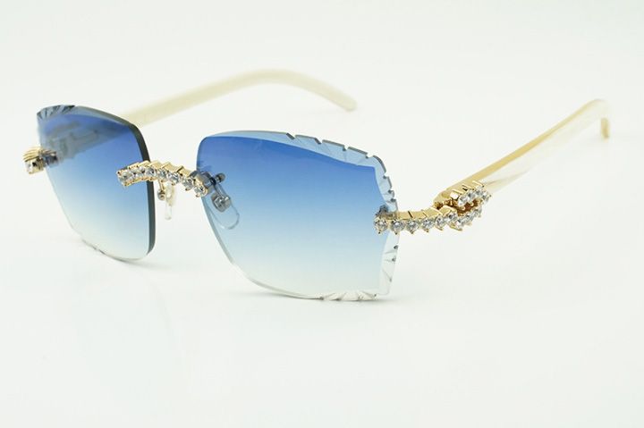 Factory direct sales fashion luxury fashion new 5.0 mm diamond horn sunglasses