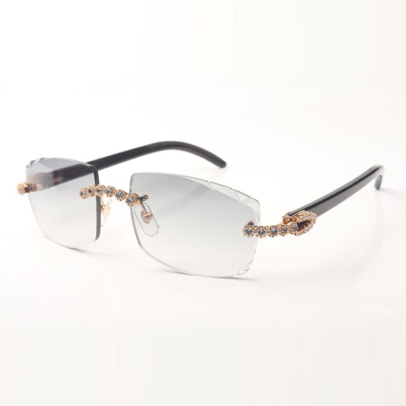 New Bouquet blue diamond 3524015 Buffs sunglasses natural black horn temples