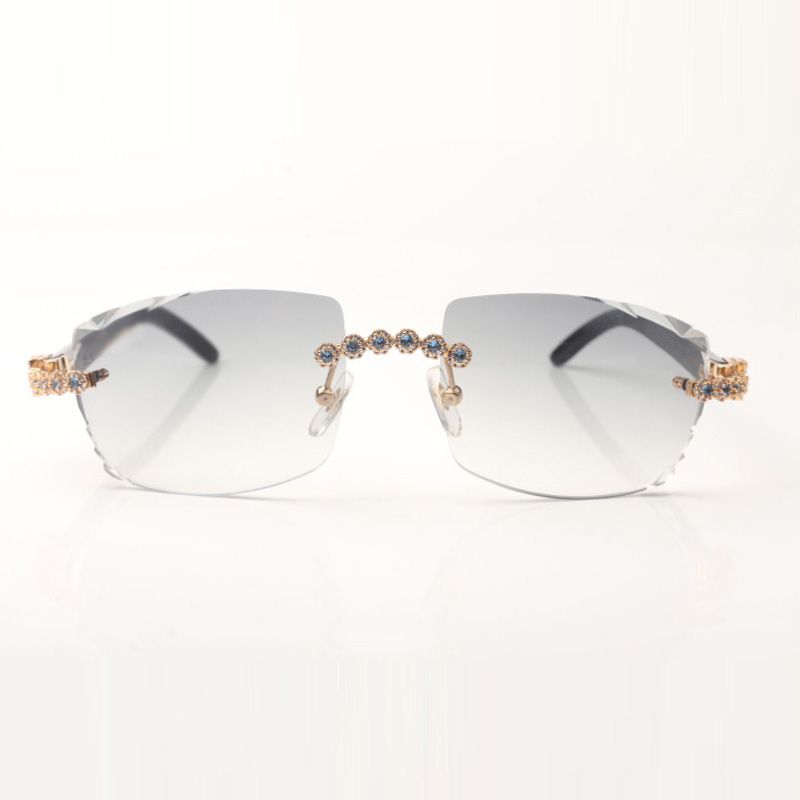 New Bouquet blue diamond 3524015 Buffs sunglasses natural black horn temples