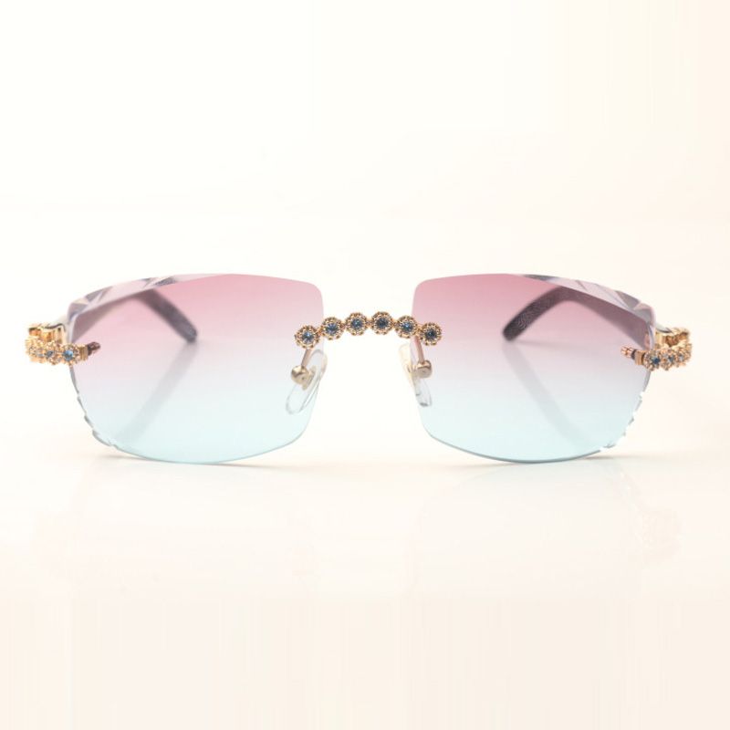 New Bouquet blue diamond 3524015 Buffs sunglasses natural black horn temples
