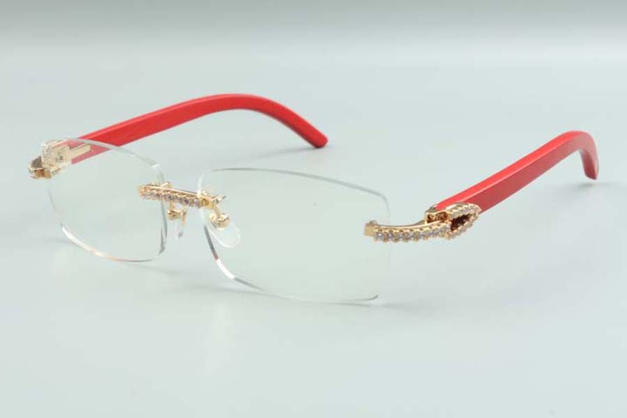 style high-end designers medium diamonds glasses 3524012 for men women natural