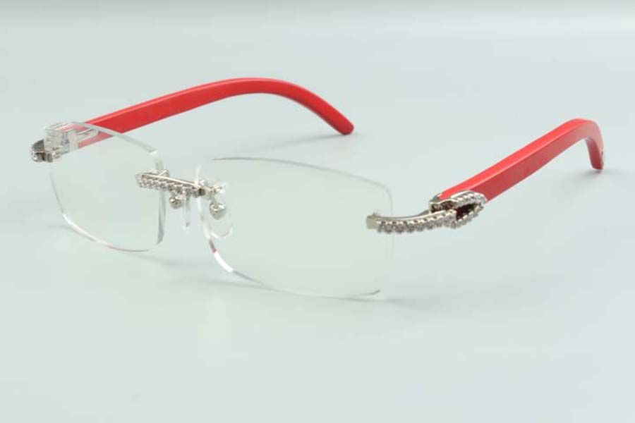 style high-end designers medium diamonds glasses 3524012 for men women natural