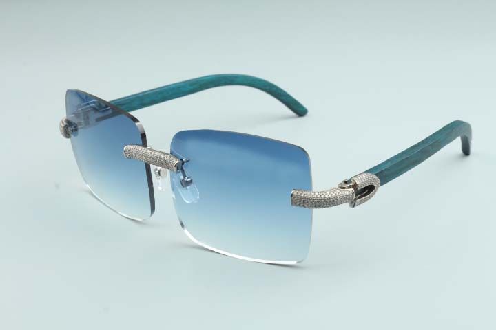 large frame square simple luxury sunglasses full diamond glasses T3524012