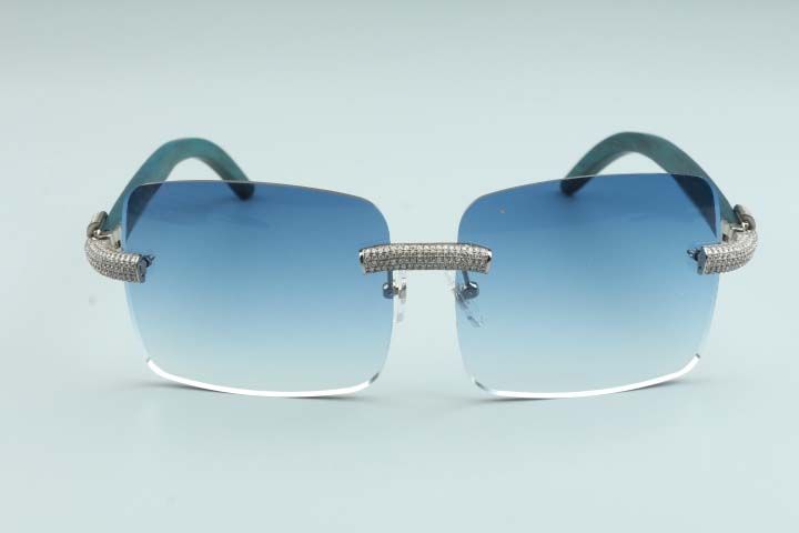 large frame square simple luxury sunglasses full diamond glasses T3524012