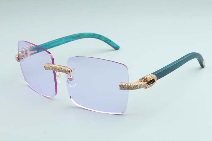 large frame square simple luxury sunglasses full diamond glasses T3524012