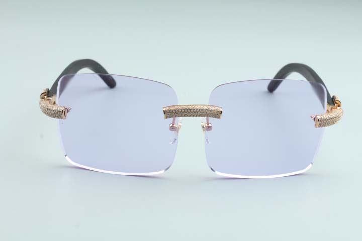 large frame square simple luxury sunglasses full diamond glasses T3524012-2F