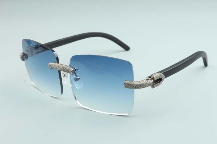 large frame square simple luxury sunglasses full diamond glasses T3524012-2F
