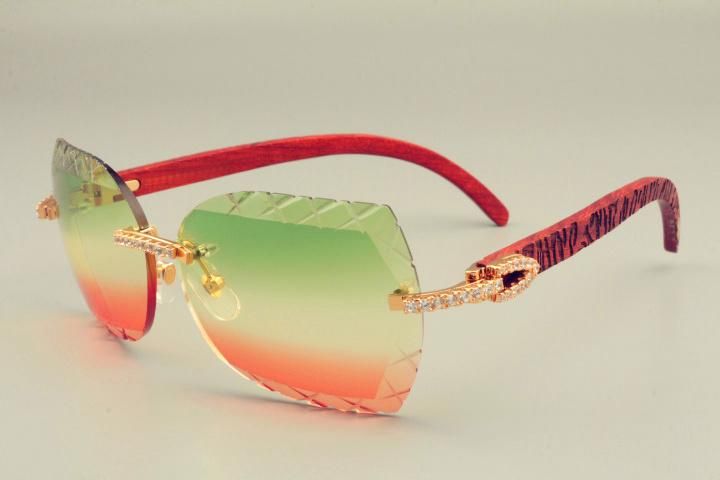 hot-selling lens sunglasses 8300593 wooden carving X-arm too glasses, luxury