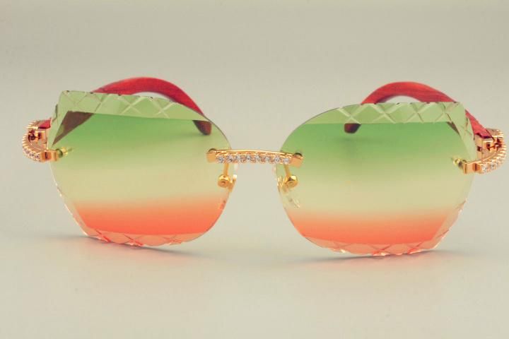 hot-selling lens sunglasses 8300593 wooden carving X-arm too glasses, luxury