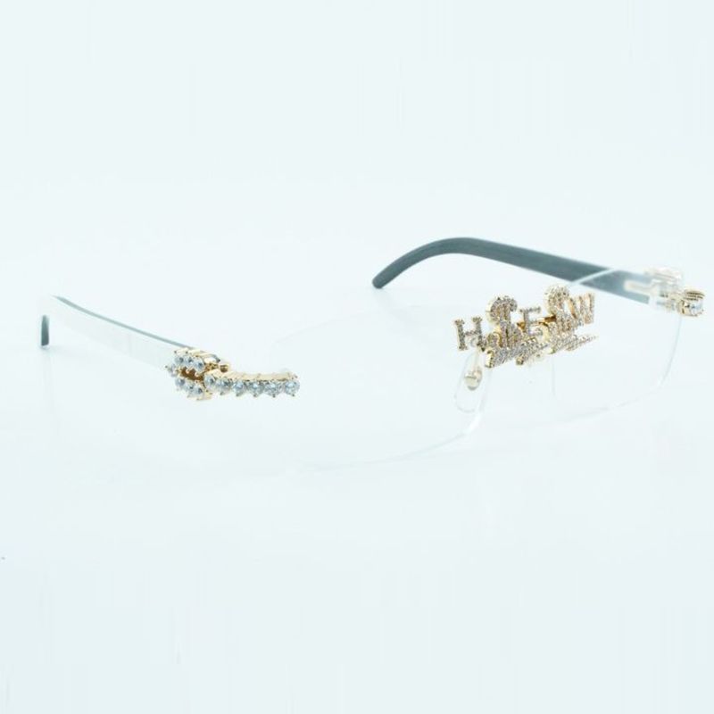 Customized diamond nose bridge optical glasses 3524012 with natural mixed