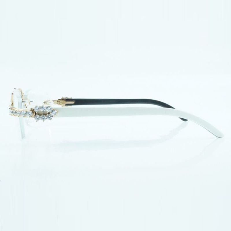 Customized diamond nose bridge optical glasses 3524012 with natural mixed